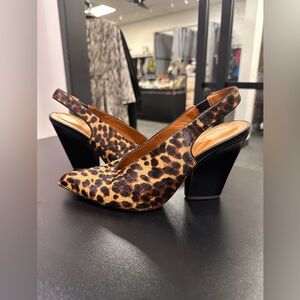 Tory Burch Sz 8.5 Cheetah Slingbacks Shoes